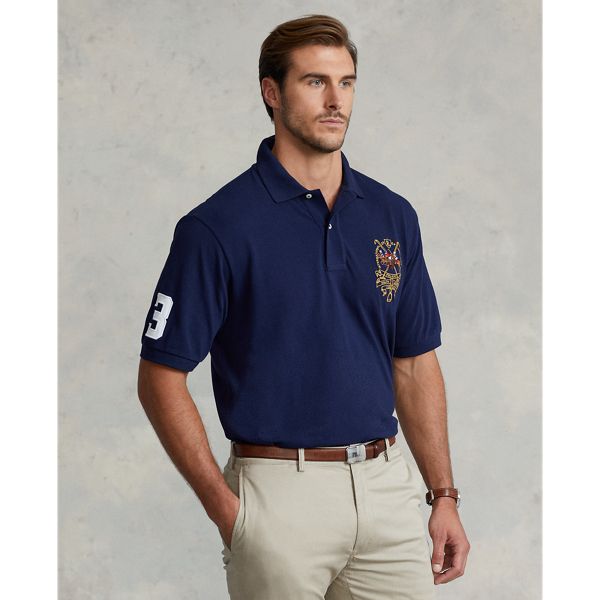 Newport Navy Triple-Pony Mesh Polo Shirt Big & Tall 1