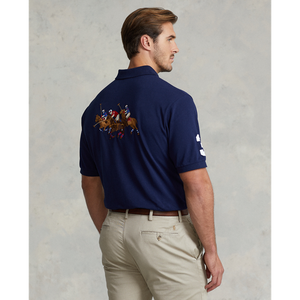 Newport Navy Triple-Pony Mesh Polo Shirt Big & Tall 5