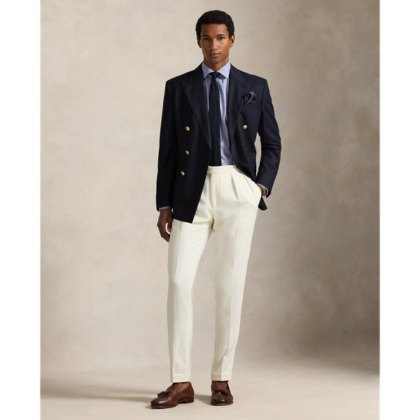 Kariertes Custom-Fit-Hemd aus Twill Polo Ralph Lauren in Ozeanblau/Weiß 4