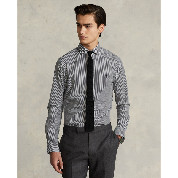 Mens black polo dress shirt best sale