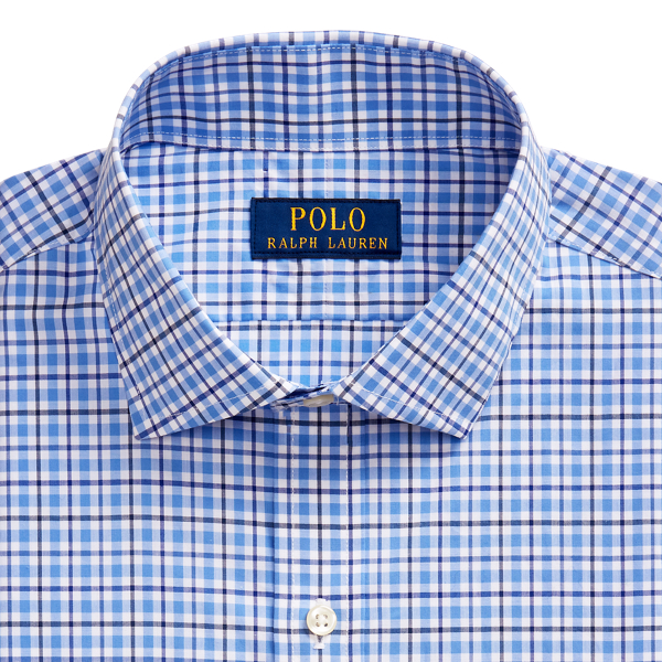 Blue Multi Slim Fit Checked Poplin Shirt Polo Ralph Lauren 7