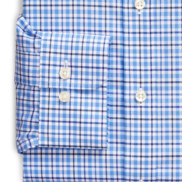 Blue Multi Slim Fit Checked Poplin Shirt Polo Ralph Lauren 8