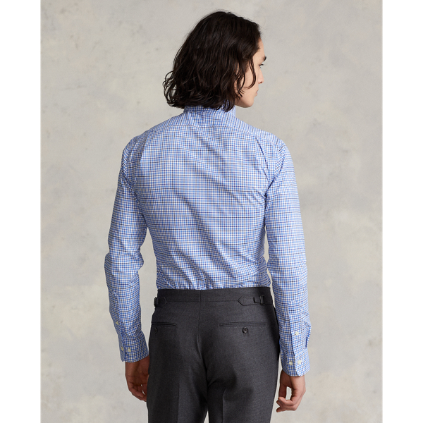 Blue Multi Slim Fit Checked Poplin Shirt Polo Ralph Lauren 5