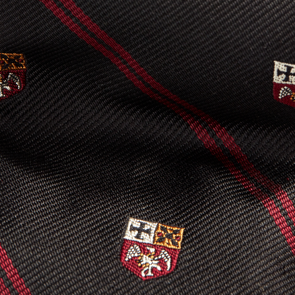 Black/Wine Striped Silk Narrow Club Tie Polo Ralph Lauren 3