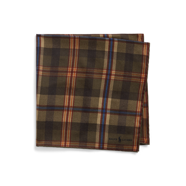 Plaid Wool Bandanna