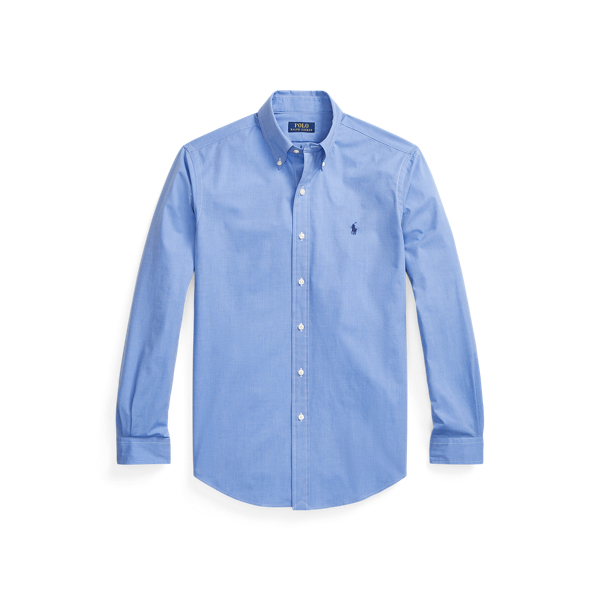 Custom-Fit Fil-&agrave;-Fil-Hemd mit Stretch Polo Ralph Lauren in Blaues Fil-&agrave;-Fil 2