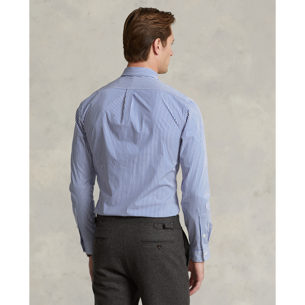 Slim Fit Striped Stretch Poplin Shirt