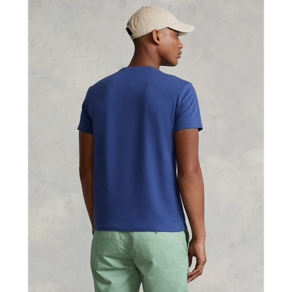 Light Navy Custom Slim Fit Logo Jersey T-Shirt Polo Ralph Lauren 5
