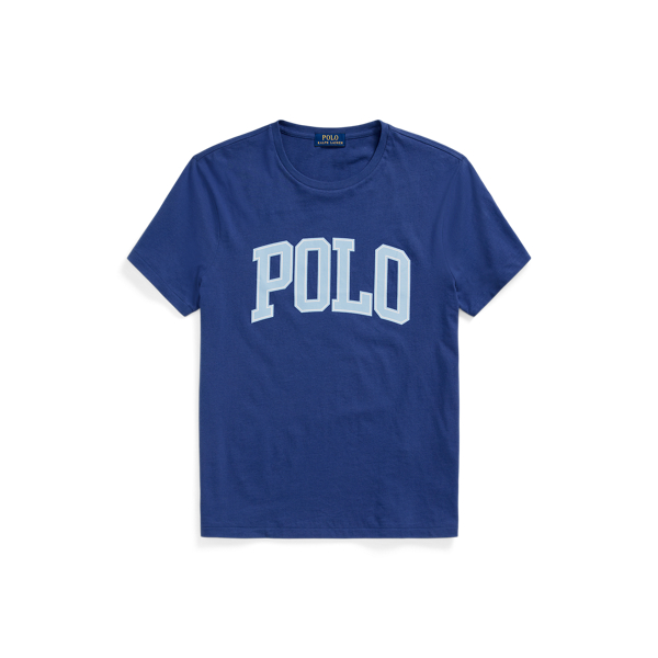 Light Navy Custom Slim Fit Logo Jersey T-Shirt Polo Ralph Lauren 2