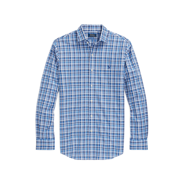 Custom Fit Plaid Stretch Poplin Shirt Polo Ralph Lauren 1