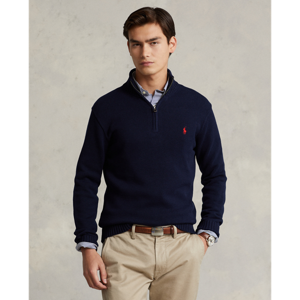 Cotton Quarter-Zip Jumper