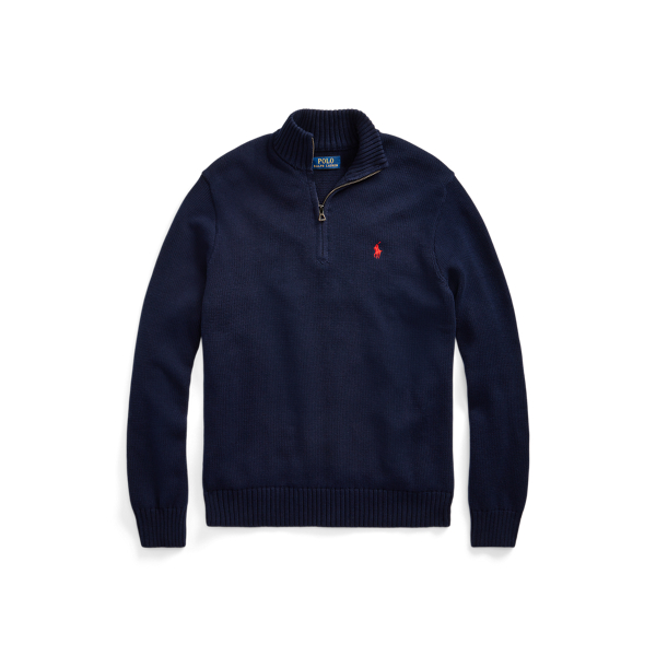 Cotton Quarter Zip Jumper