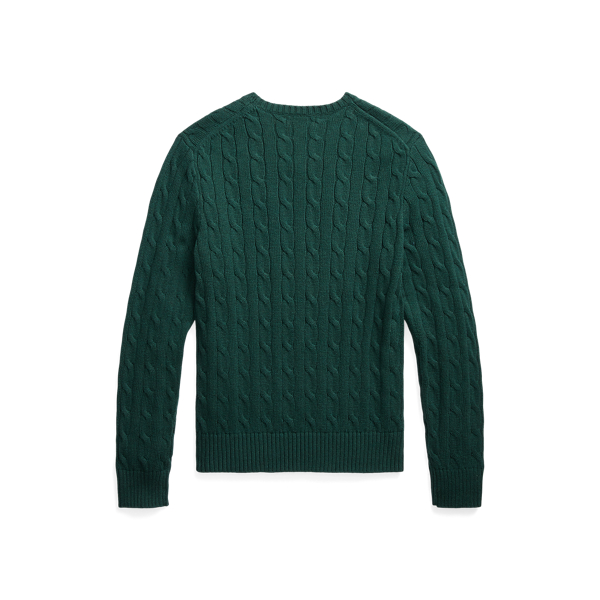 Scotch Pine Heather Cable-Knit Cotton Jumper Polo Ralph Lauren 2