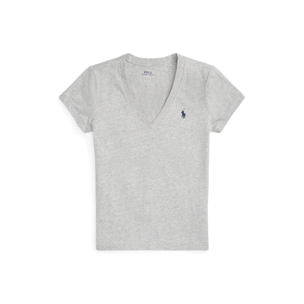 Cotton Jersey V Neck Tee Ralph Lauren