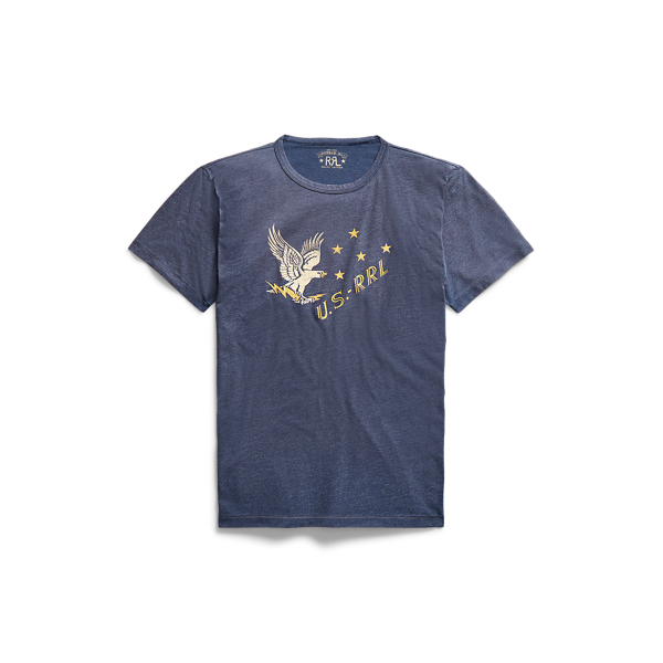 T-shirt &agrave; motif d'aigle en jersey RRL en 1