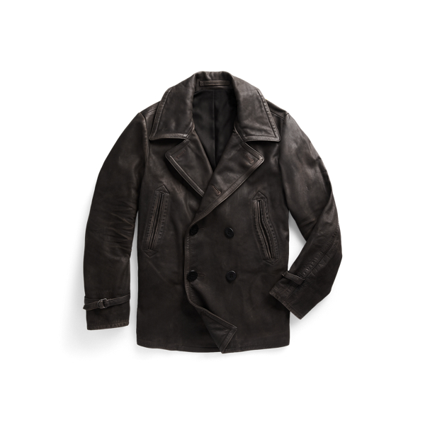 Leather Peacoat