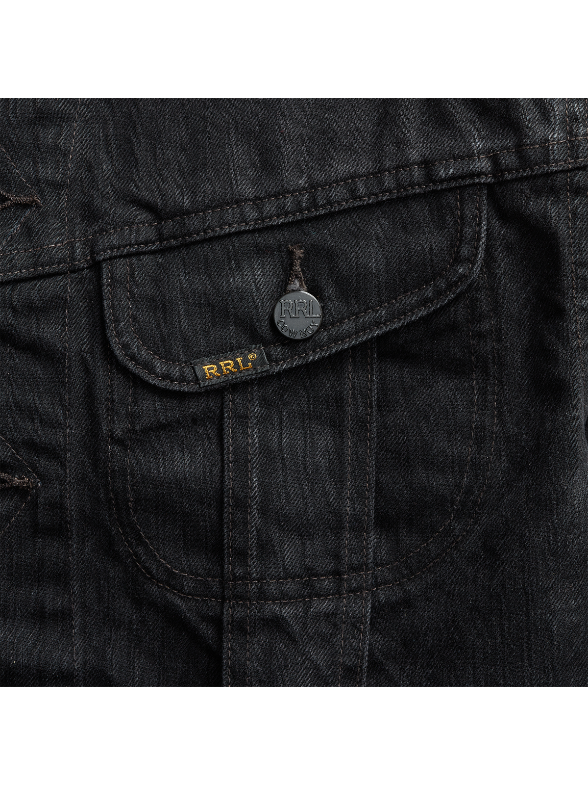 Мужские куртки Ralph Lauren Worn-In Black Denim Trucker Jacket — фото 3