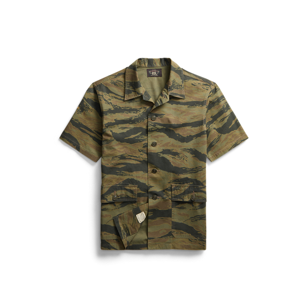 Sobrecamisa de manga corta de ripstop RRL en 1