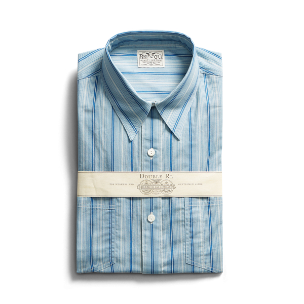 Striped Woven Workshirt RRL em 1