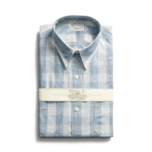 Camisa de trabajo tejida con cuadros RRL en 1