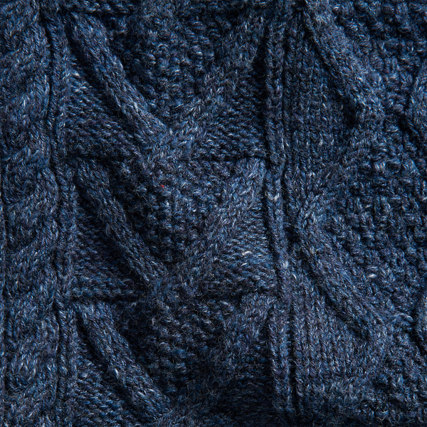 Aran-Knit Cotton Cardigan