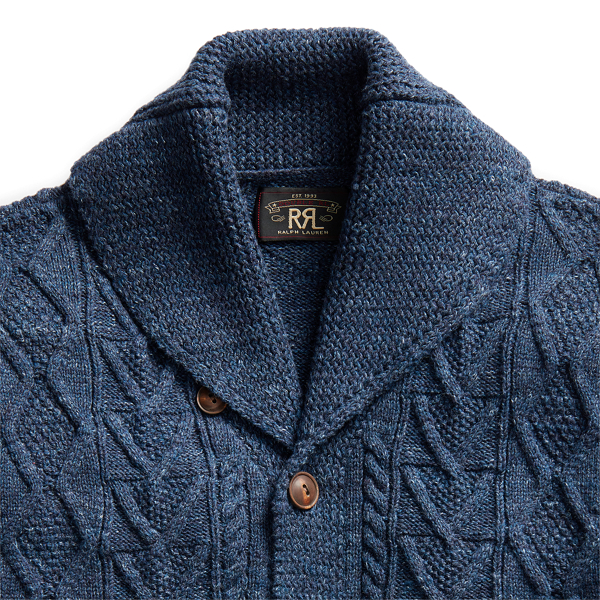 Aran-Knit Cotton Cardigan