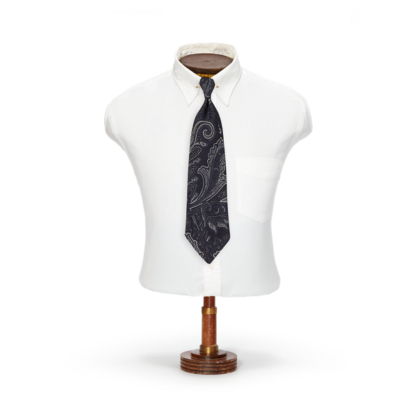 Handmade Paisley Silk Shantung Tie