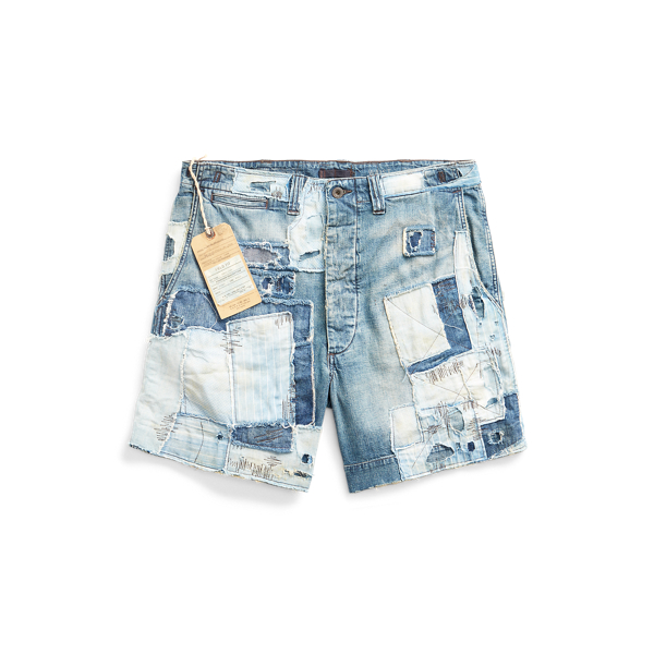 Repaired Indigo Denim Short