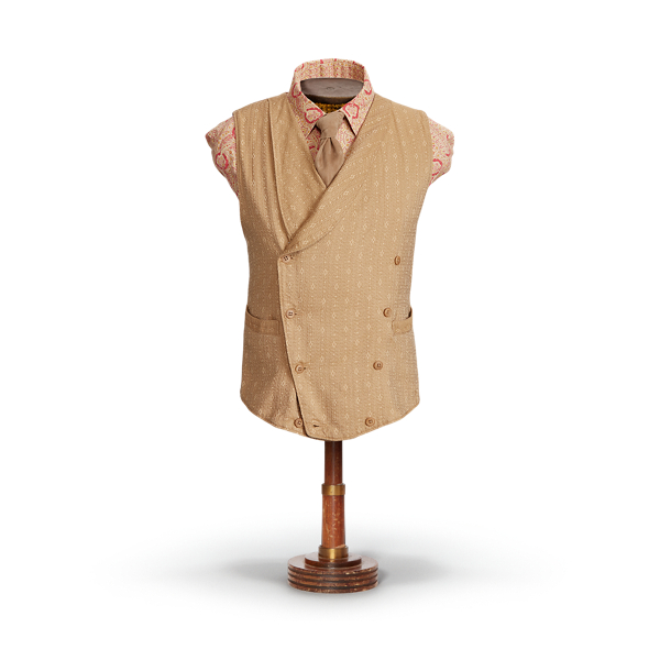 Cotton-Silk Jacquard Vest RRL 1