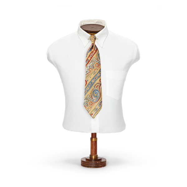 Cravate motif paisley challis en laine