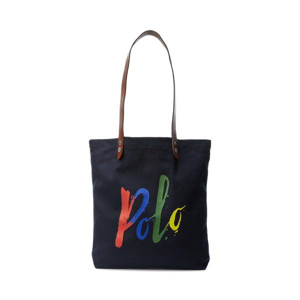 Bolso tote shopper de sarga con piel