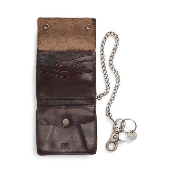 Leather Chain Wallet for Men Ralph Lauren BE