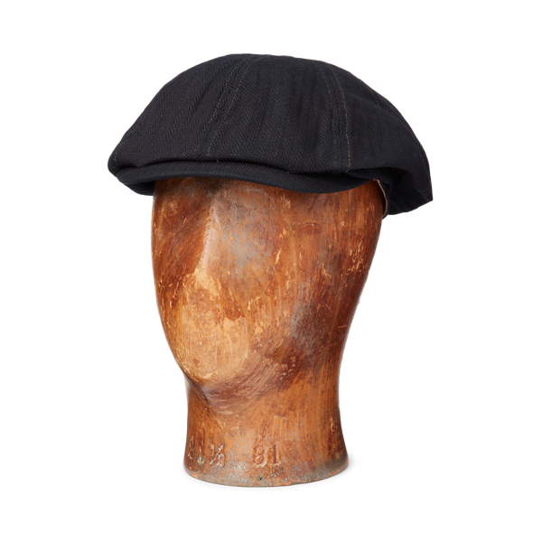 Indigo Herringbone Newsboy Cap RRL 1