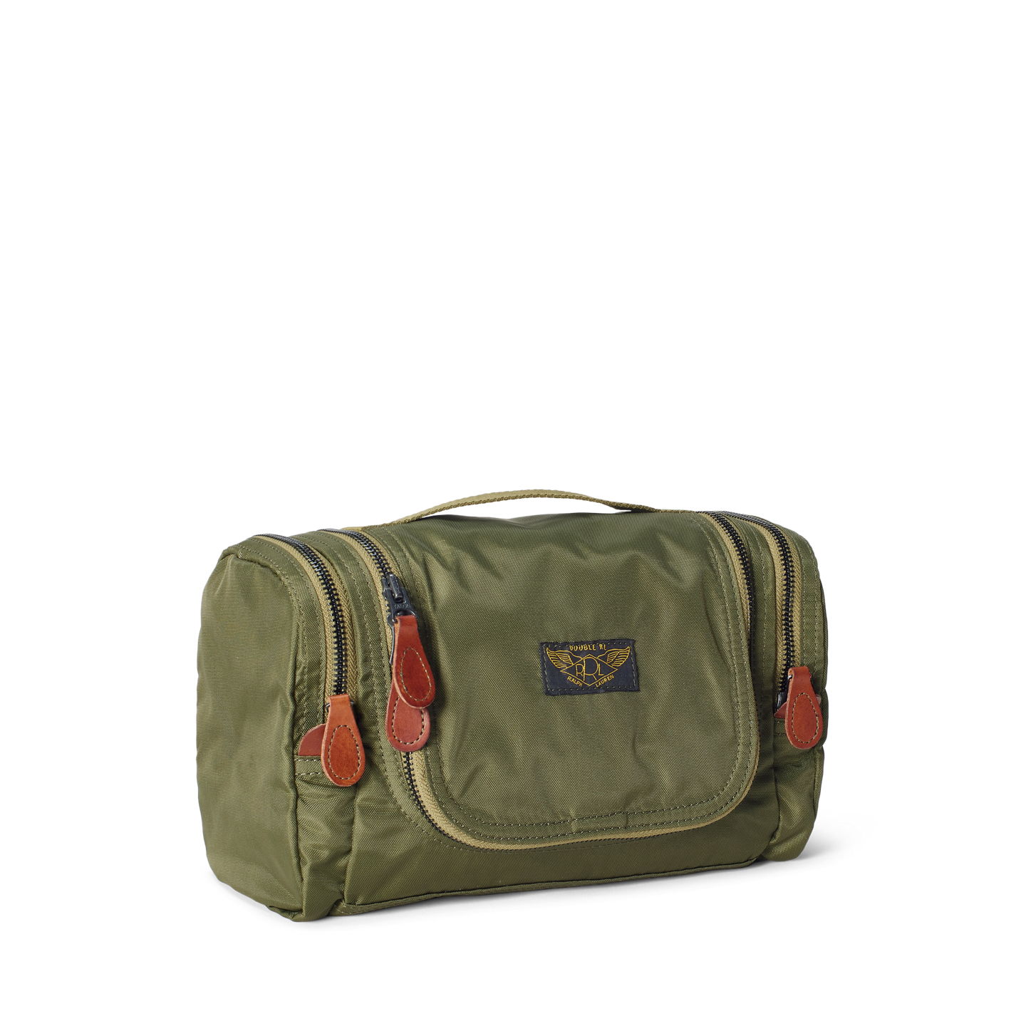Ralph Lauren Nylon Canvas Travel Kit, цвет: Оливковый — фото 1