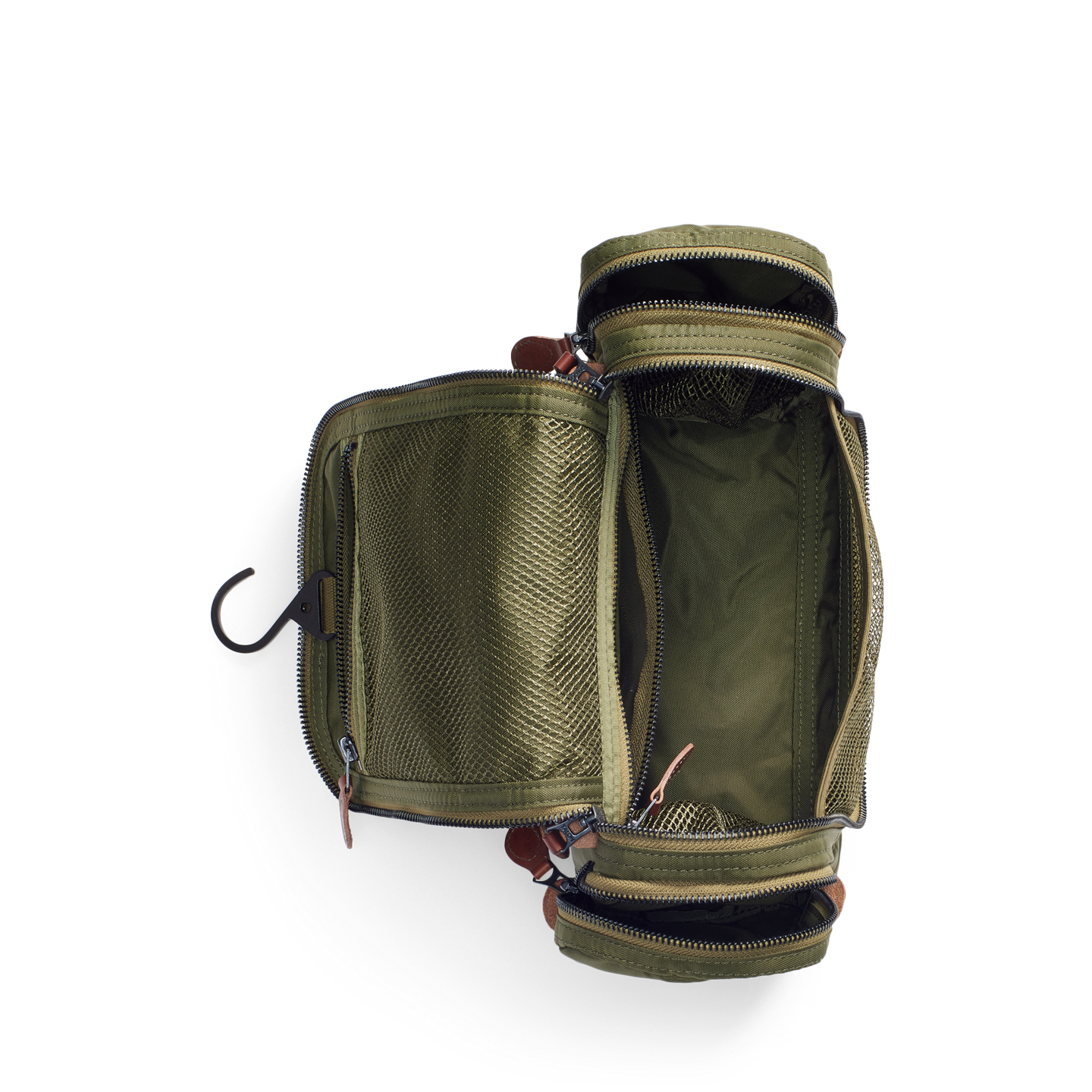 Ralph Lauren Nylon Canvas Travel Kit, цвет: Оливковый — фото 2