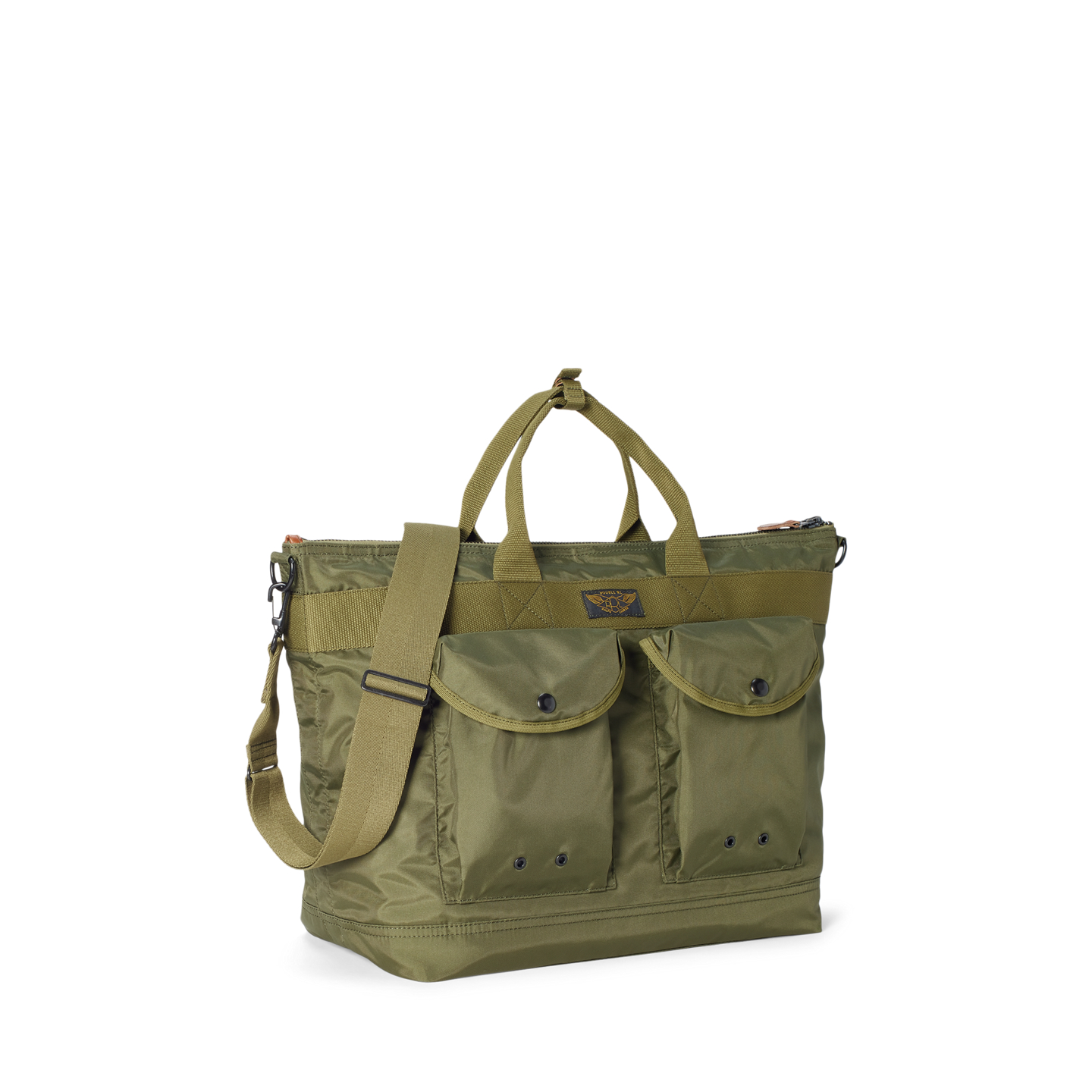 Мужская сумка Ralph Lauren Nylon Utility Messenger, цвет: Оливковый — фото 1