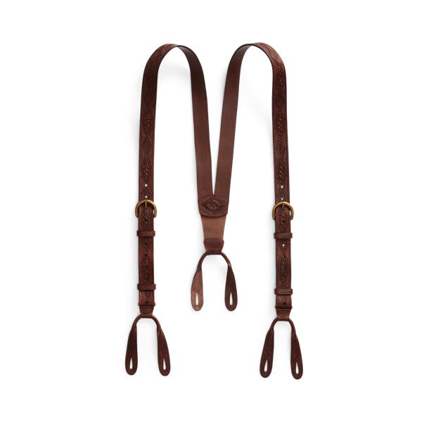 Tooled Leather Braces