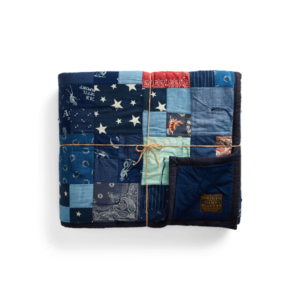Couette patchwork en coton et lin