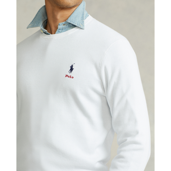 White Cotton Crewneck Sweater Polo Ralph Lauren 6