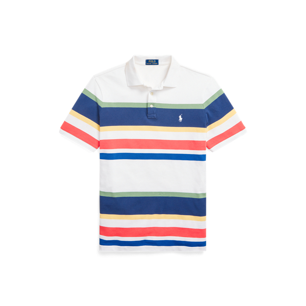 Custom Slim Fit Striped Mesh Polo Shirt Polo Ralph Lauren 1
