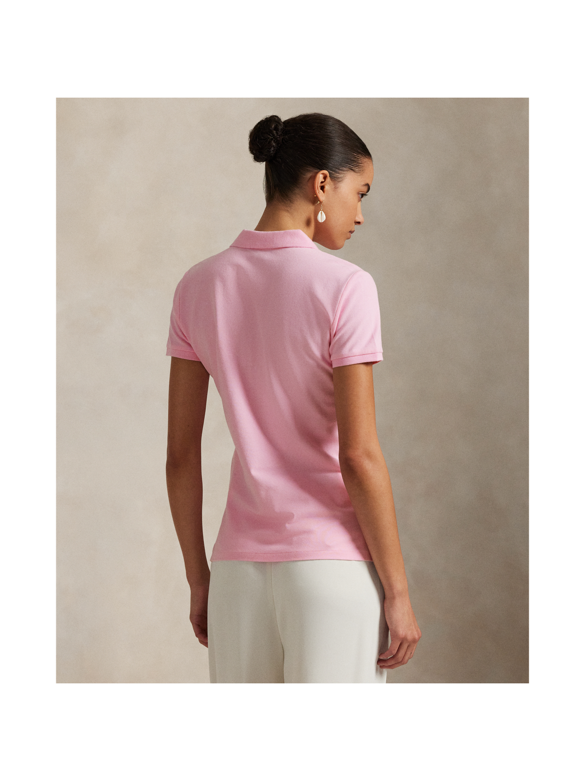 Женские рубашки Ralph Lauren Slim Fit Stretch Polo Shirt — фото 2