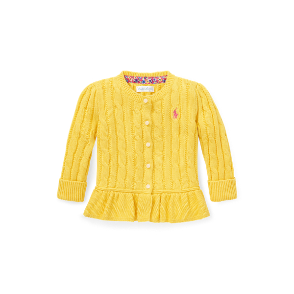Cotton Peplum Cardigan