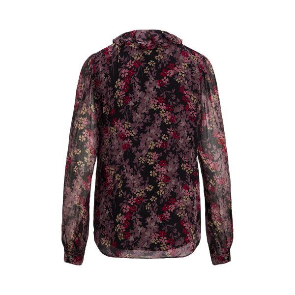 Berkshire Floral Floral Crinkled Georgette Blouse Polo Ralph Lauren 2