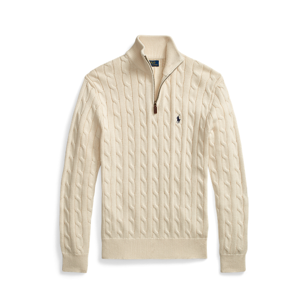 Cable-Knit Cotton Quarter-Zip Jumper Polo Ralph Lauren 1