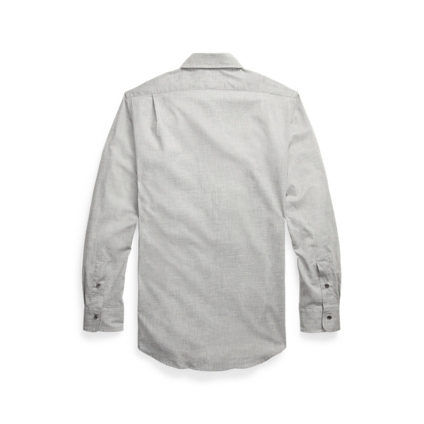 4940c Grey Heather Custom Fit Twill Shirt Polo Ralph Lauren 2