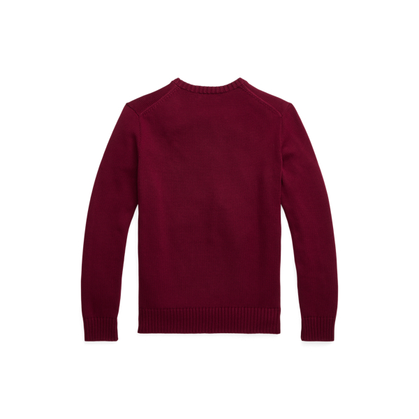 Classic Wine Cotton Crewneck Jumper Polo Ralph Lauren 2
