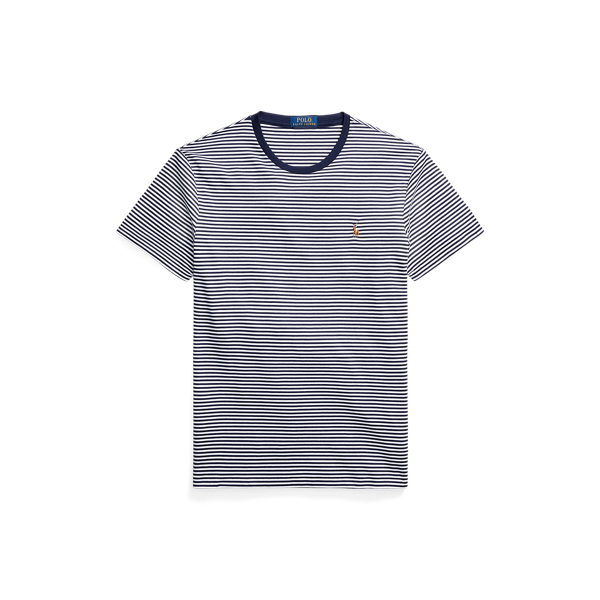 Custom Slim Striped Soft Cotton T-Shirt Polo Ralph Lauren 1