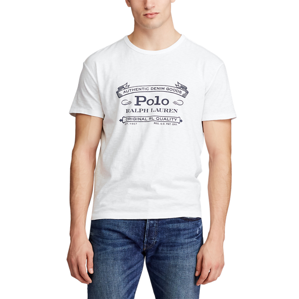 White Custom Slim Fit Logo Jersey T-Shirt Polo Ralph Lauren 3
