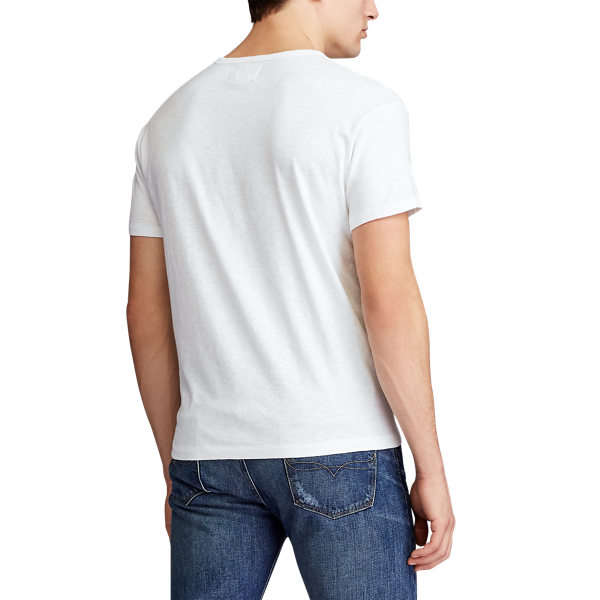 White Custom Slim Fit Logo Jersey T-Shirt Polo Ralph Lauren 4
