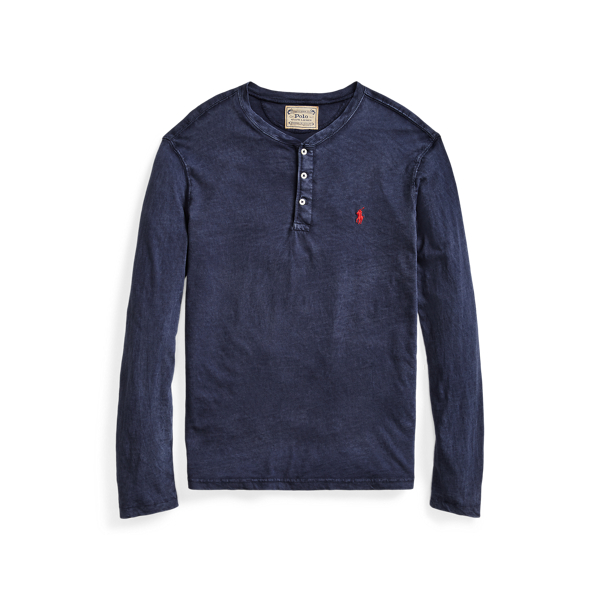 Cruise Navy Slub Jersey Henley Shirt Polo Ralph Lauren 2